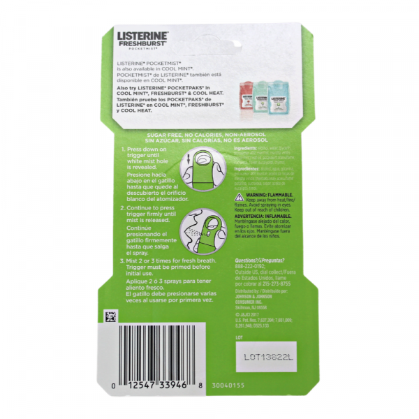 Listerine Pocketmist Fresh Burst - Instant Fresh Breath