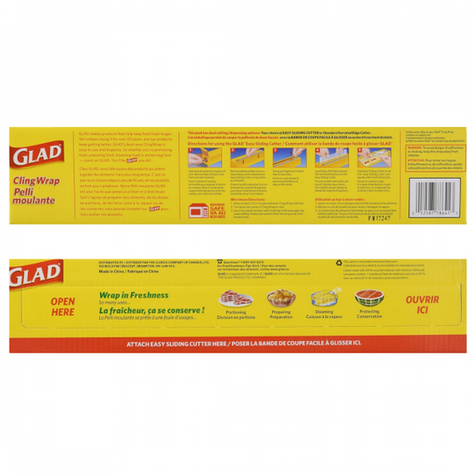 GLAD Cling Wrap 300M with Slide Cutter - Premium Food Wrap