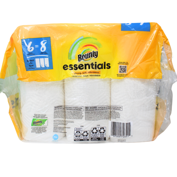 Bounty Essentials Paper Towels - 6 Rolls, 83 Sheets