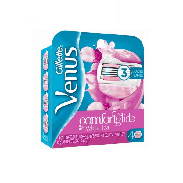 Gillette Venus White Tea Razor Refill Cartridges - 4 Count