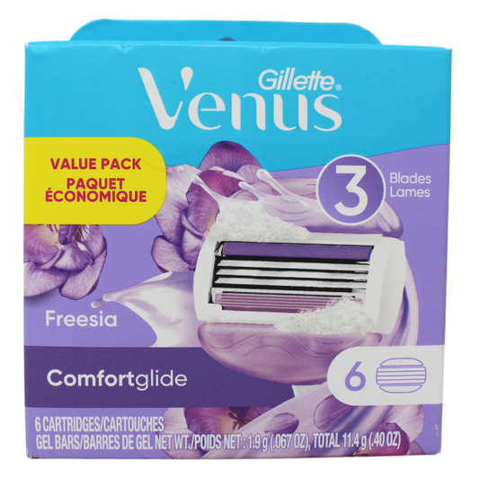 Gillette Venus Comfortglide Freesia Women's Razor Refill Cartridges - 6 Count