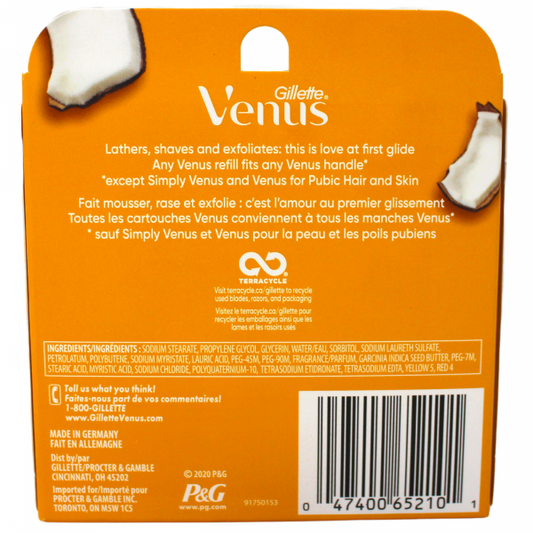Gillette Venus ComfortGlide + Olay Coconut Razor Refills (6 Count)