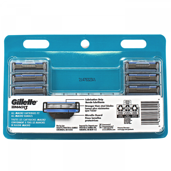 Gillette Mach 3 Razor Refill Cartridges - 15 Count