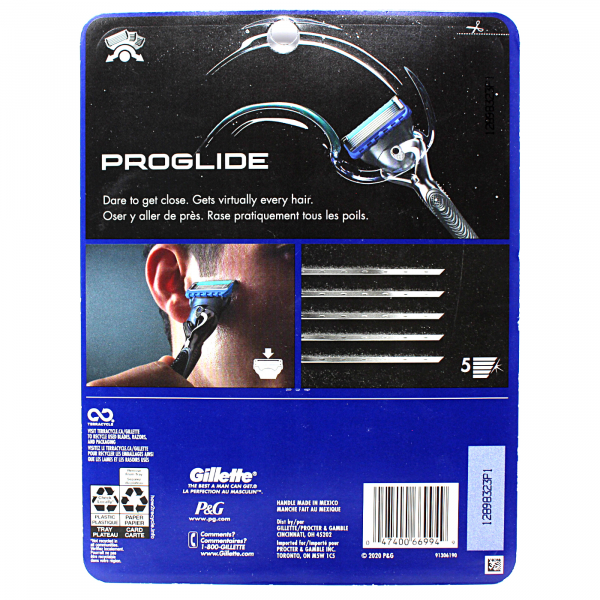 Gillette Fusion5 ProGlide Razor with 6 Cartridges - Smooth Shave
