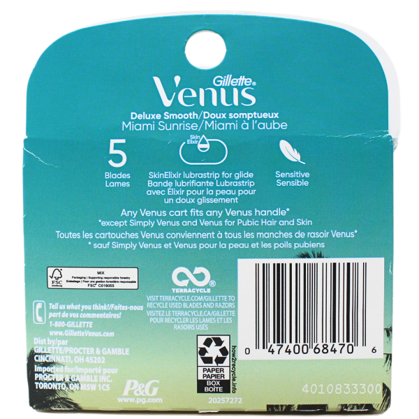 GILLETTE VENUS 4CARTS MIAMI SUNRISE
