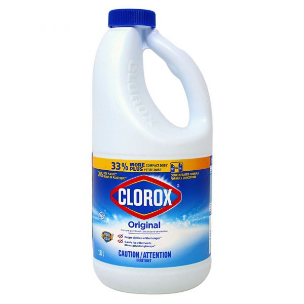 Clorox Concentrated Bleach - 1.27L: Original & Powerful Cleaning