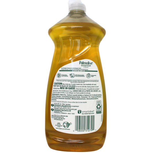 Palmolive Essential Clean Lemon Dish Soap - 828ml - Powerful Grease Removal