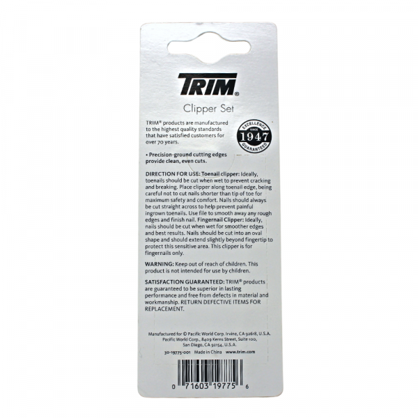 TRIM AZURE 2PK CLIPPER SET