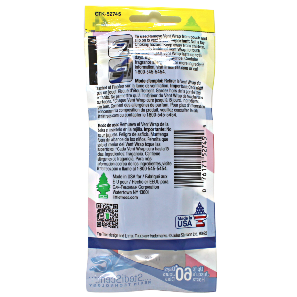 LITTLE TREES Vent Wrap Air Freshener 4ct - Fresh Shave