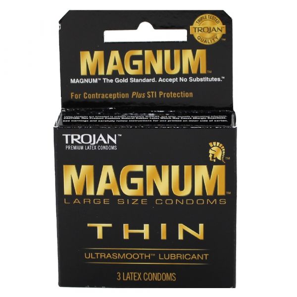 Trojan 3CT Magnum Thin Ultra Smooth Condoms - Detailed Listing