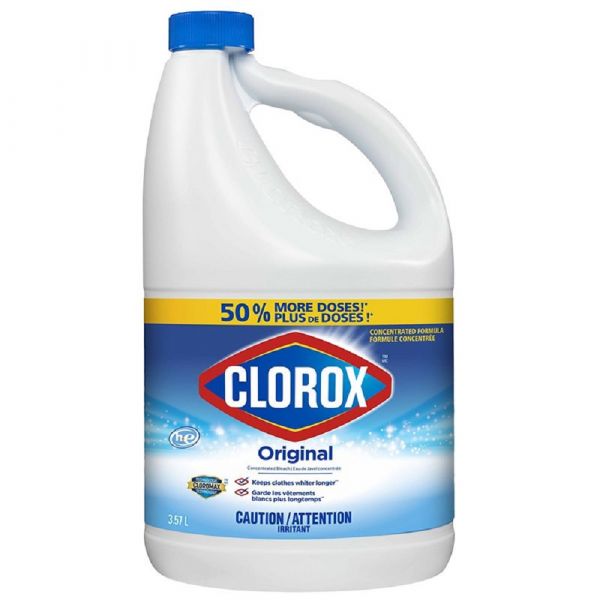 Clorox Original Concentrated Bleach 3.57L - Powerful Cleaning & Disinfecting