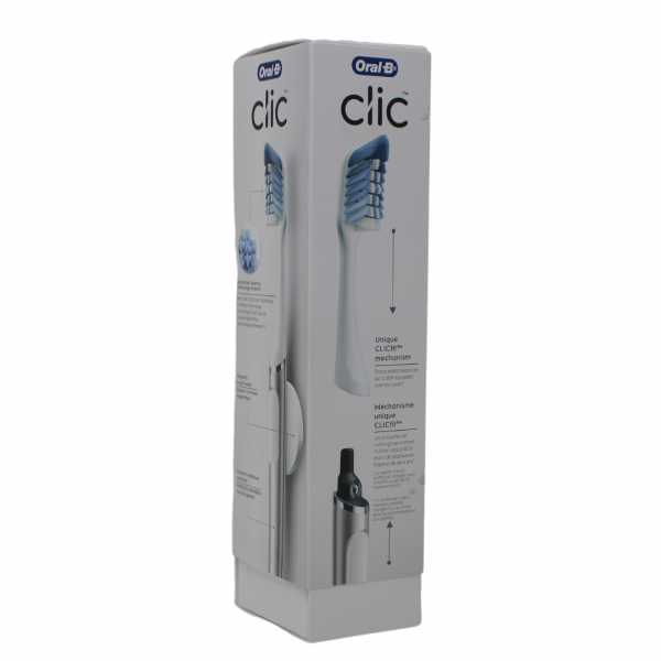 Oral-B Clic Chrome Toothbrush Set: Handle + 12 Brush Heads
