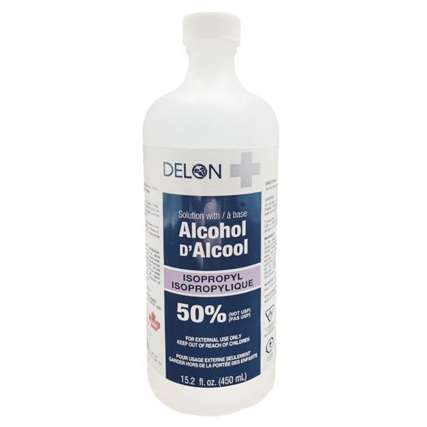 DELON 50% Rubbing Alcohol - 450ml - Antiseptic & Cleansing