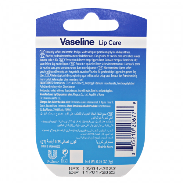 Vaseline Lip Therapy Original - Intense Hydration for Healthy Lips