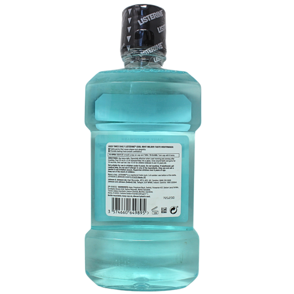 Listerine Cool Mint Mouthwash 500ml - Fresh Breath & Germ Protection