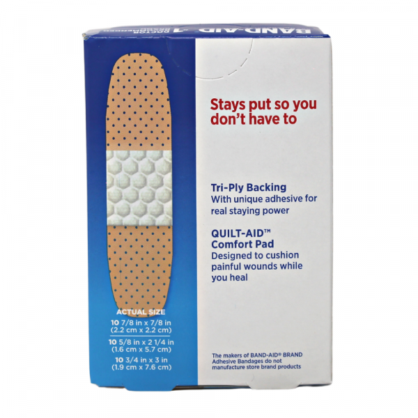 BAND-AID® Brand Adhesive Bandages, Plastic Strips, Assorted Sizes, 30 Count