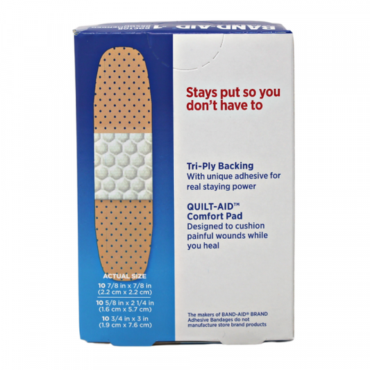 BAND-AID® Brand Adhesive Bandages, Plastic Strips, Assorted Sizes, 30 Count