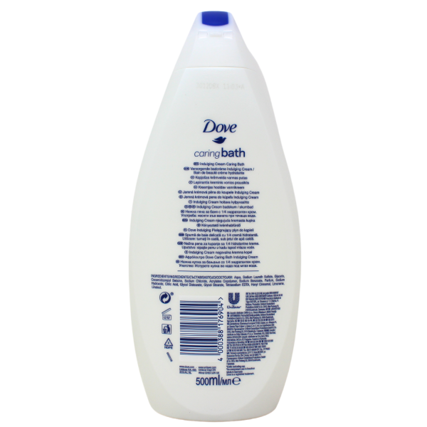 Dove Indulging Cream Caring Bath - 500ml (6-Pack)