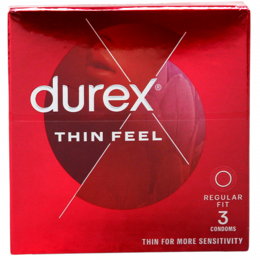 DUREX Thin Feel Condoms - 3 Count - Enhanced Sensitivity