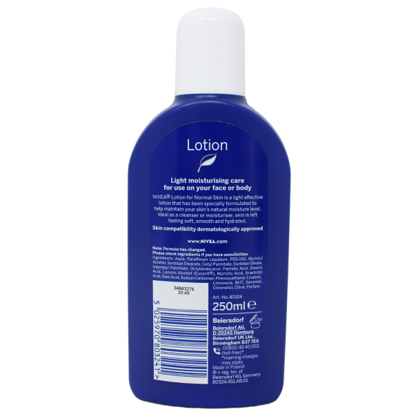 NIVEA Body Lotion 250ml - Normal Skin - Hydrating Moisturizer