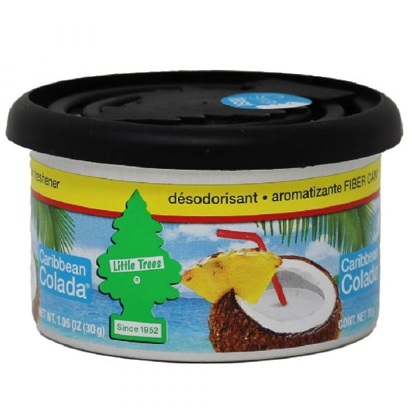 LITTLE TREES FIBER CAN - Caribbean Colada - Long-Lasting Car Air Freshener