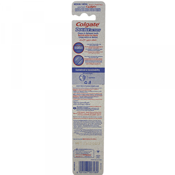 Colgate Double Action Medium Toothbrush 1 Count.