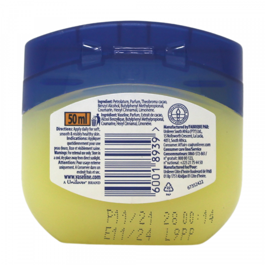 Vaseline Petroleum Jelly Cocoa Butter (50ml) (Pack of 12)
