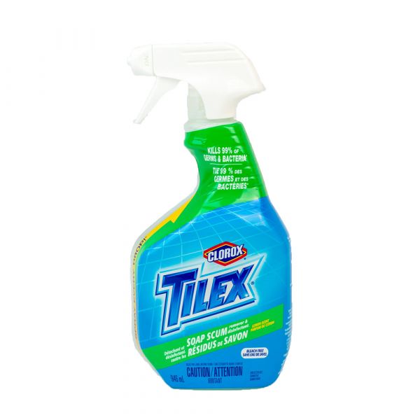TILEX Disinfecting Spray 946mL - Soap Scum, Bleach-Free, Lemon Scent