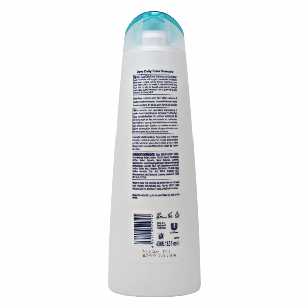 Dove Daily Care Shampoo 400ml - Nourish and Protect for Beautiful Hair