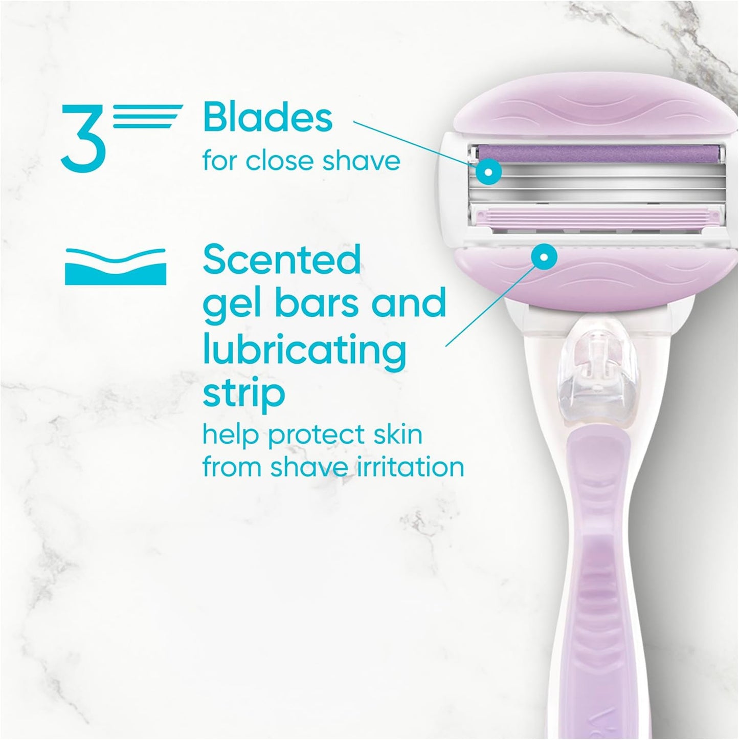 Gillette Venus Comfortglide Freesia Women's Razor Refill Cartridges - 6 Count