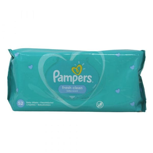 Pampers Fresh Clean Wipes 12-Pack (52 Count Each) - Gentle & Refreshing