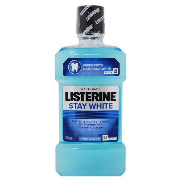 Listerine Stay White Mouthwash 500ml - Achieve a Brighter, Whiter Smile