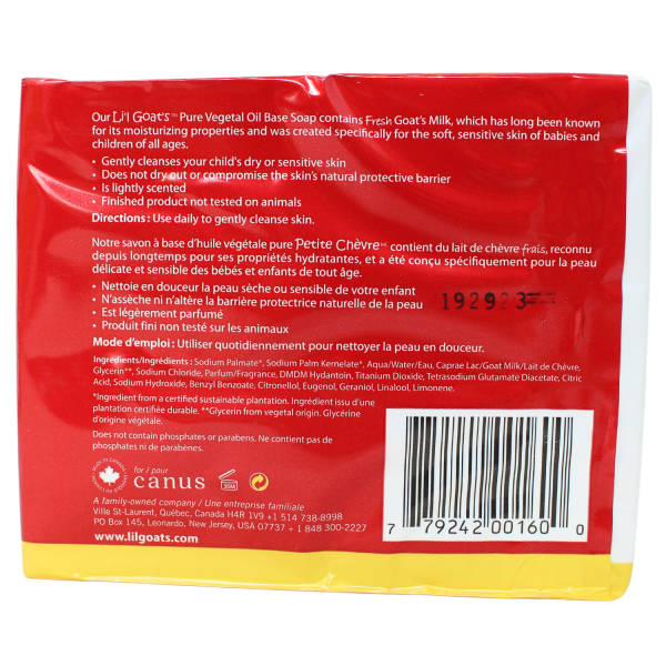 LIL GOAT'S Pure Vegetal Oil Bar Soap - 2x90g