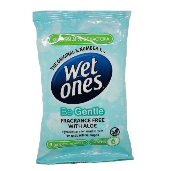 Wet Ones Wipes 12ct Antibacterial Unscented + Aloe - Creative Description