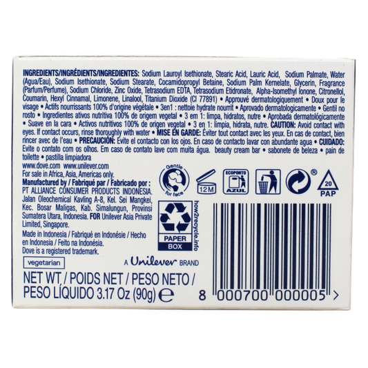 Dove White Original Bar Soap - 100g - Classic Cleansing