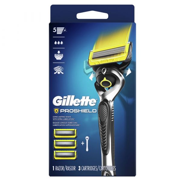GILLETTE 5 PROSHIELD Razor with 3 Cartridges