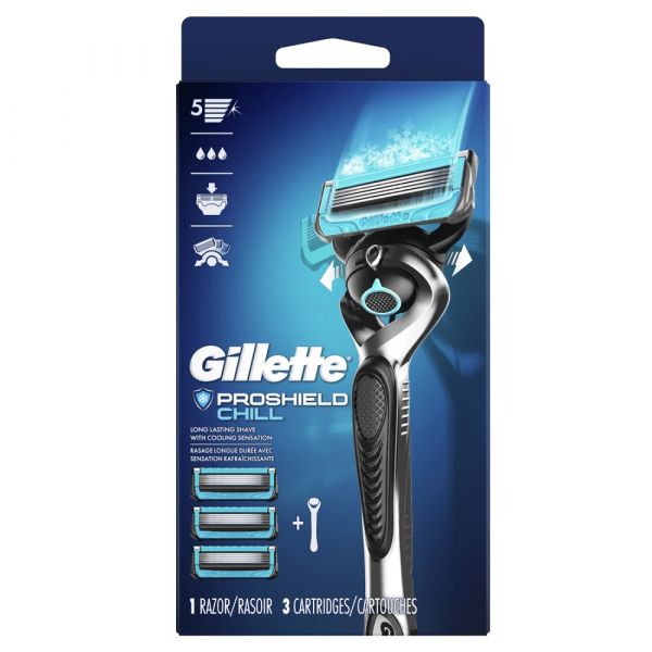 Gillette Fusion5 ProShield Chill Razor with 3 Cartridges