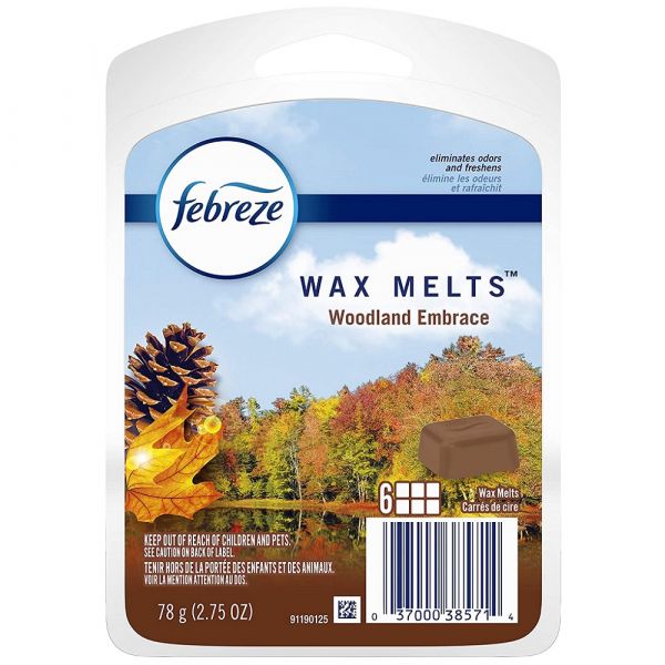 Febreze Wax Melts 78g Woodland Embrace - Long Lasting Home Fragrance