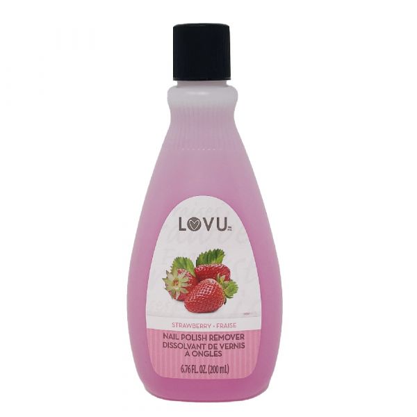 LOVU Nail Polish Remover 200ml - Strawberry Scent