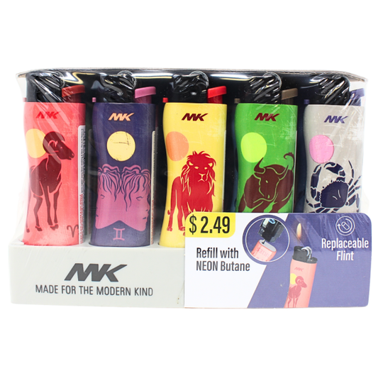 MK FLINT ASTROLOGY SERIES REFILLABLE LIGHTER/50X10