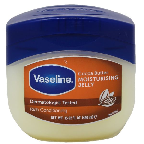 Vaseline Petroleum Jelly Cocoa Butter (450ml) - Moisturizing Skin Protectant
