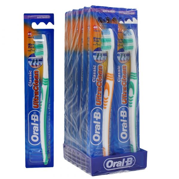 Oral-B Classic Clean Ultra Soft Toothbrush - Gentle & Effective Cleaning