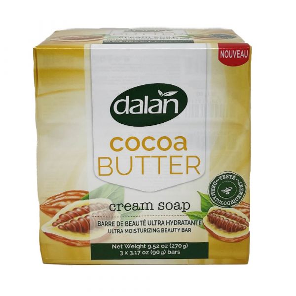 Dalan Cocoa Butter Cream Bar Soap - Indulge Your Skin (3 x 90g)