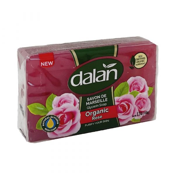 Dalan Organic Rose Water Purifying Bar Soap - 150g
