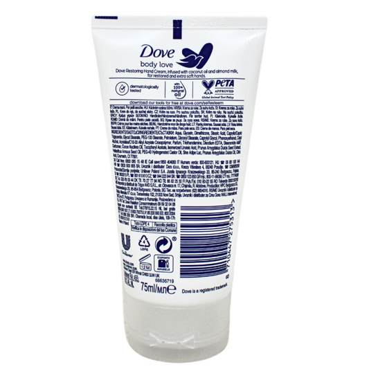 Dove Restoring Care Hand Cream - Coconut & Almond Milk 75ml