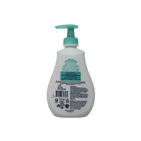Dove Baby Wash 400ml Head-to-Toe Sensitive Moisture