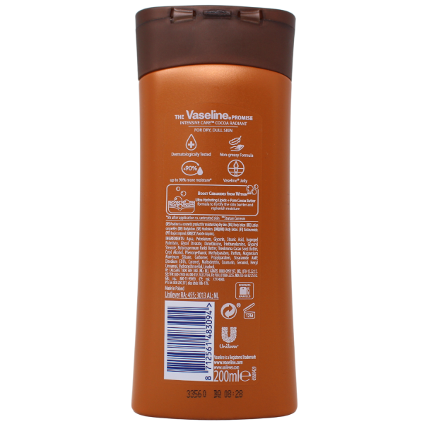 Vaseline Intensive Care Cocoa Butter Body Lotion (200ml) - Silky Smooth Skin