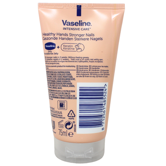 Vaseline Healthy Hands Stronger Nails Hand Cream 75ml - Keratin Enriched