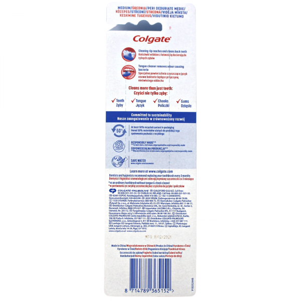 Colgate Extra Clean Medium Toothbrush 3-Pack - Creative & Detailed