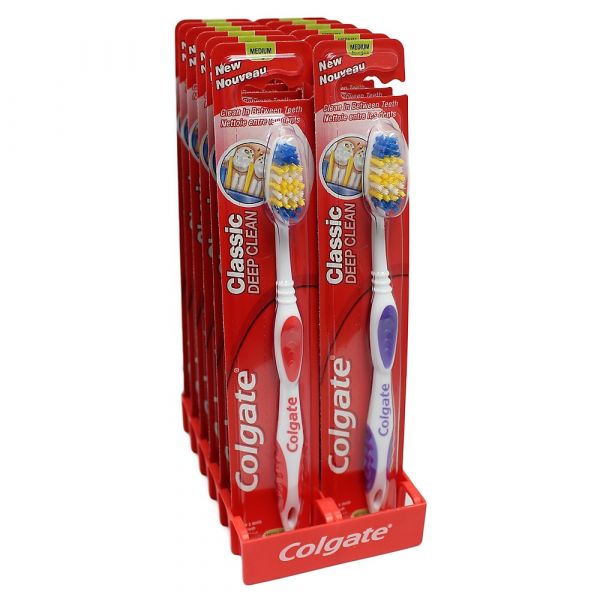 Colgate Classic Deep Clean Medium Toothbrush - 72 Count Bulk Pack
